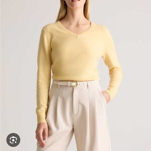 Quince butter yellow cashmere sweater